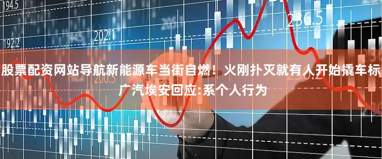 股票配资网站导航新能源车当街自燃！火刚扑灭就有人开始撬车标 广汽埃安回应:系个人行为