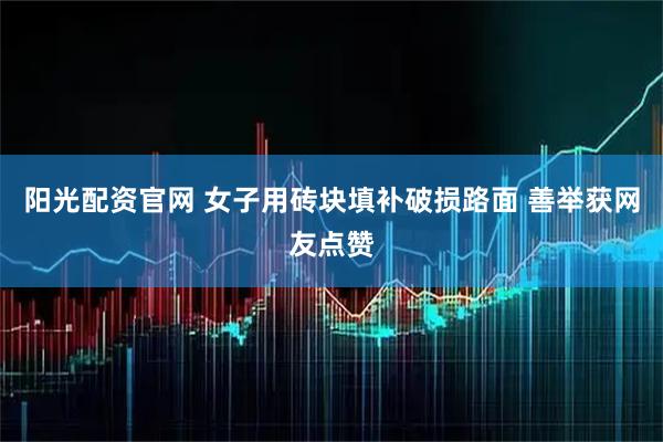 阳光配资官网 女子用砖块填补破损路面 善举获网友点赞